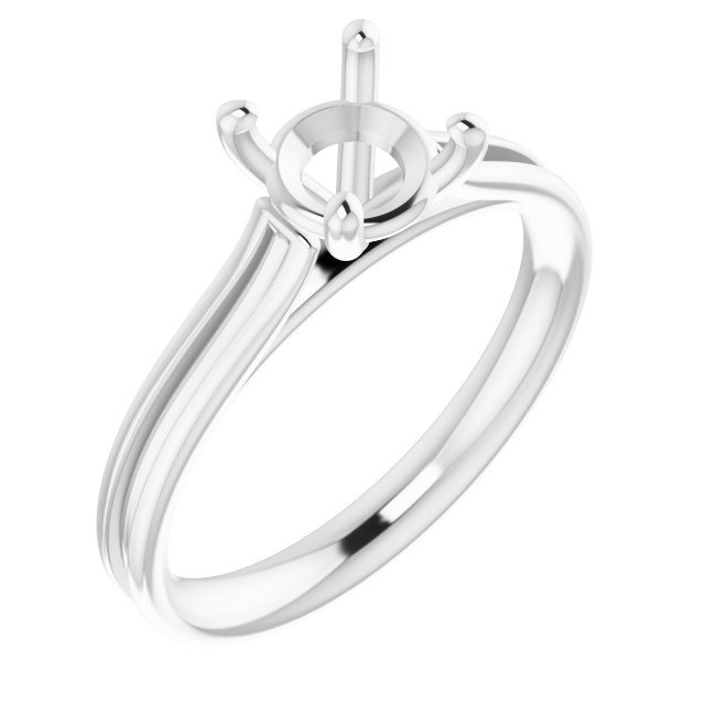 Accented Cathedral Engagement Ring