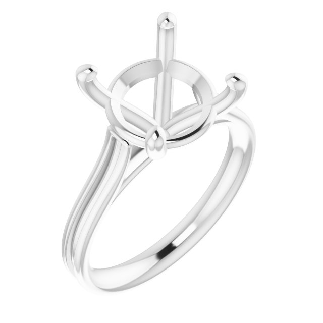 Accented Cathedral Engagement Ring