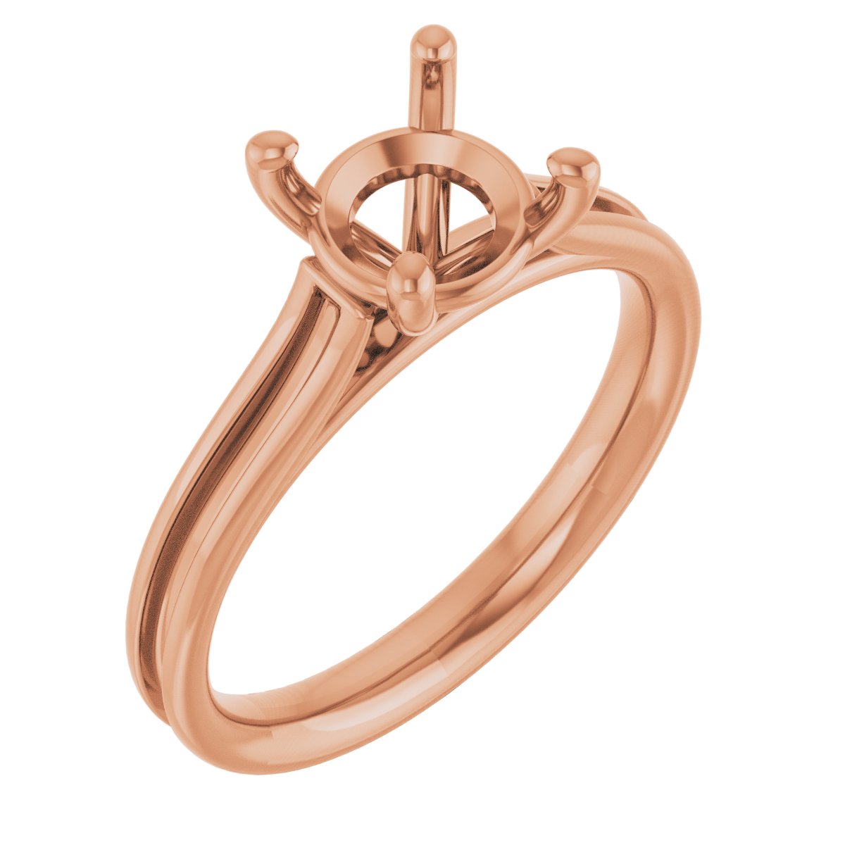 Accented Cathedral Engagement Ring