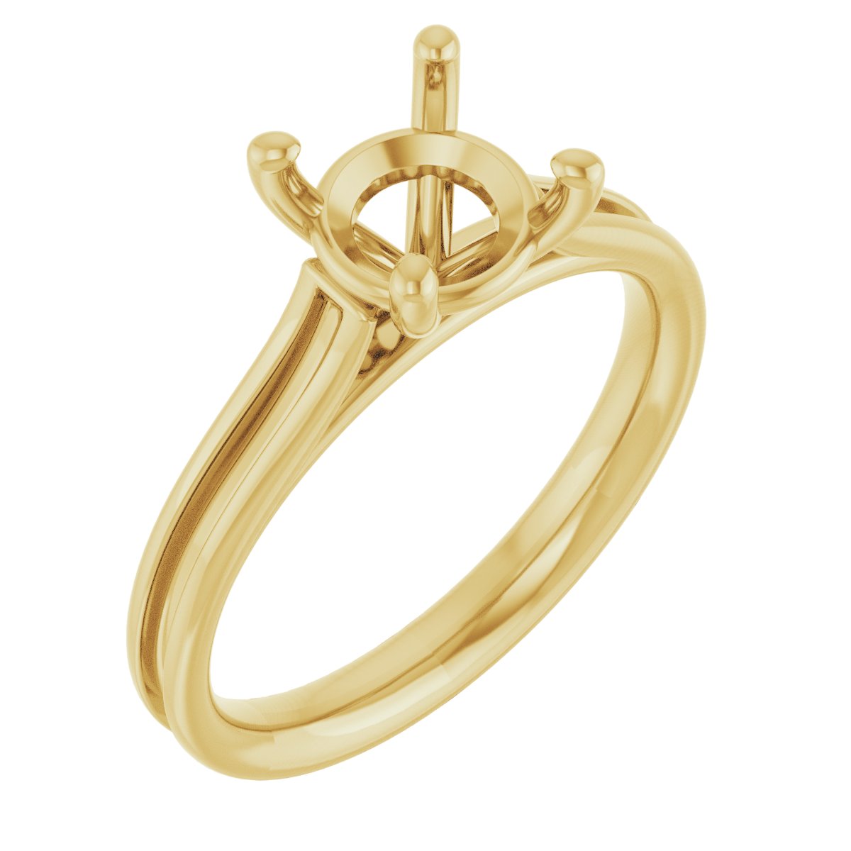 Accented Cathedral Engagement Ring