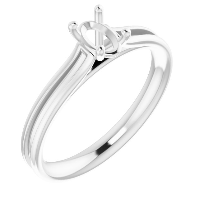 Accented Cathedral Engagement Ring