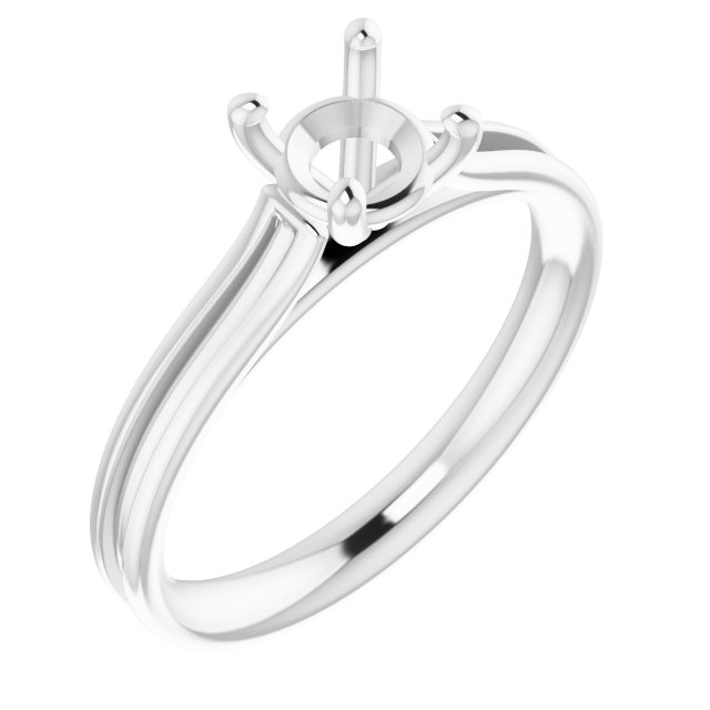 Accented Cathedral Engagement Ring