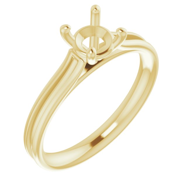 Accented Cathedral Engagement Ring