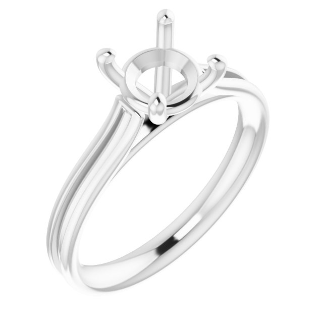 Accented Cathedral Engagement Ring