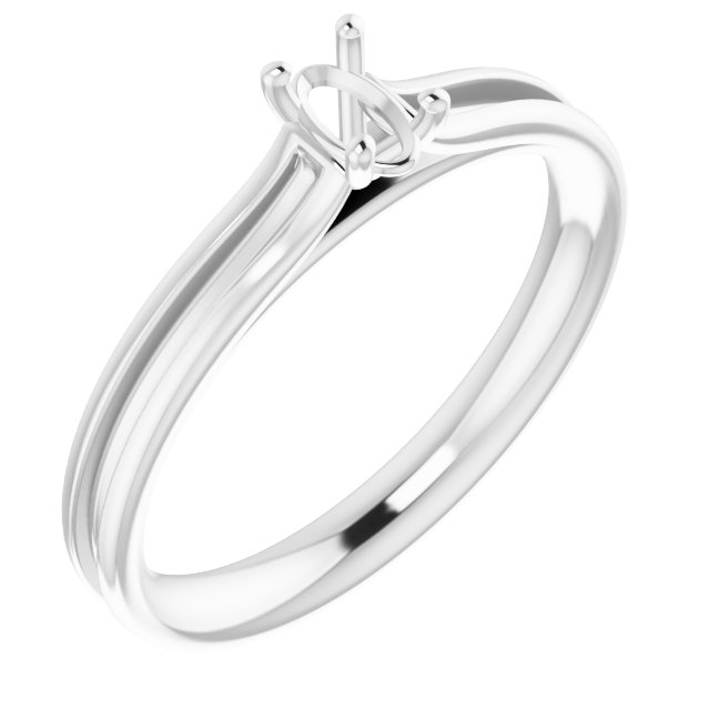 Accented Cathedral Engagement Ring