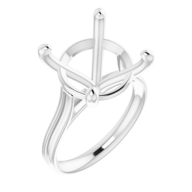 Accented Cathedral Engagement Ring