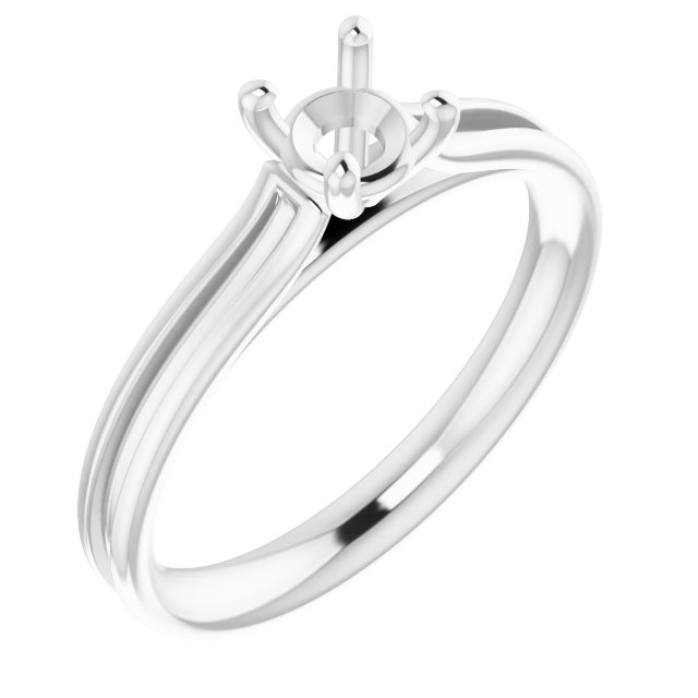 Accented Cathedral Engagement Ring