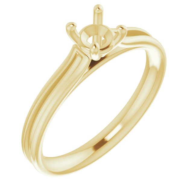 Accented Cathedral Engagement Ring