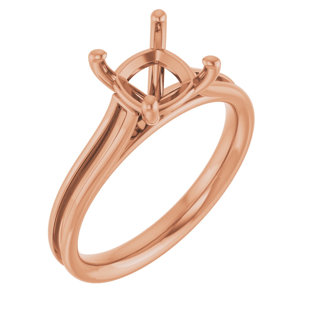 Accented Cathedral Engagement Ring
