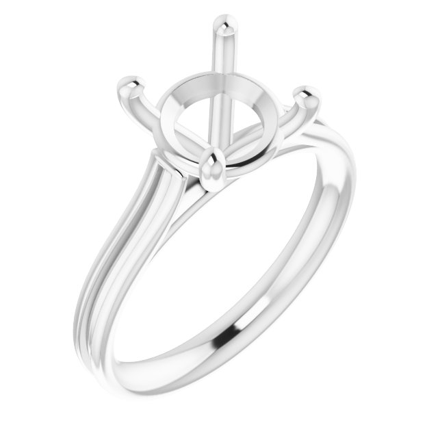 Accented Cathedral Engagement Ring