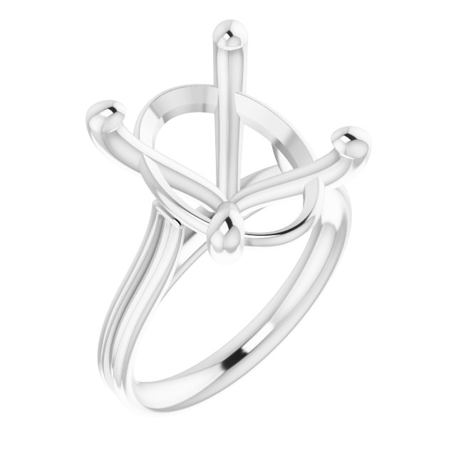 Accented Cathedral Engagement Ring