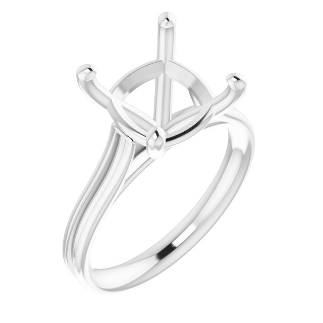 Accented Cathedral Engagement Ring