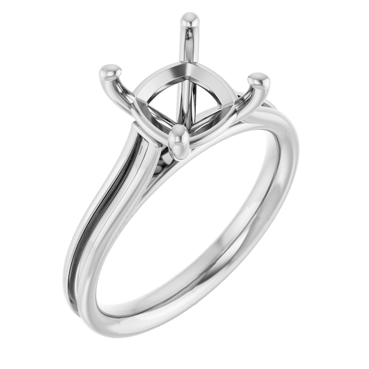 Accented Cathedral Engagement Ring