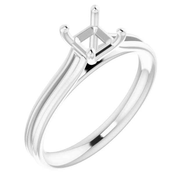 Accented Cathedral Engagement Ring