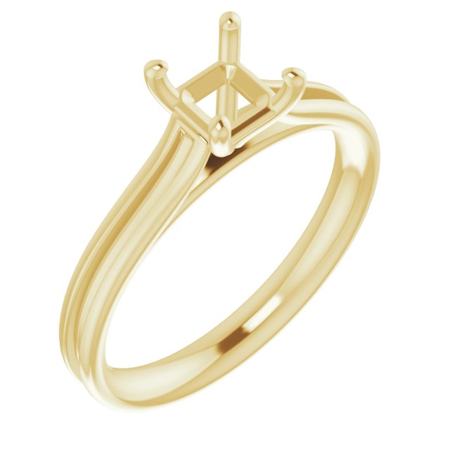 Accented Cathedral Engagement Ring