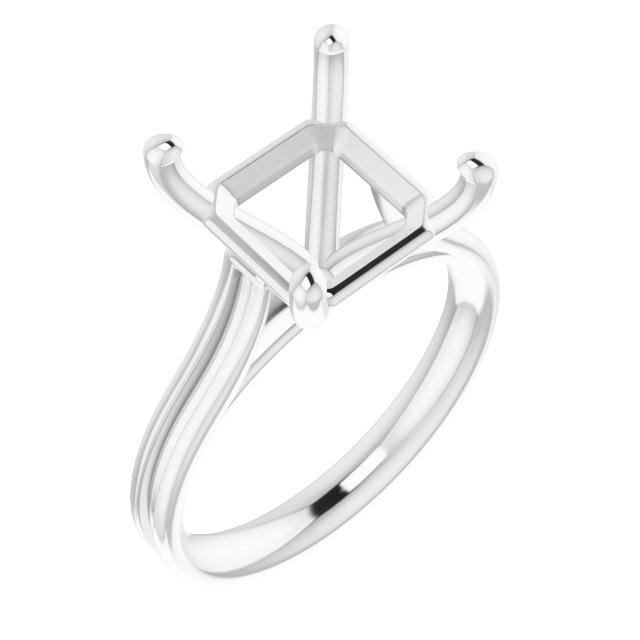 Accented Cathedral Engagement Ring
