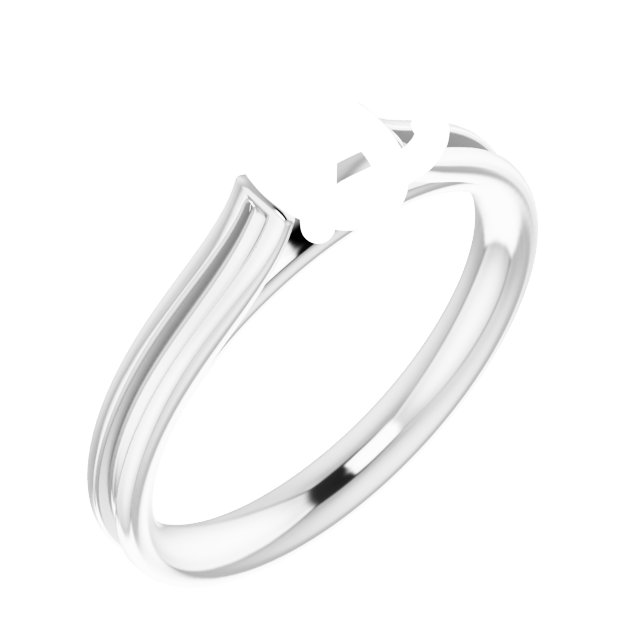 Accented Cathedral Engagement Ring