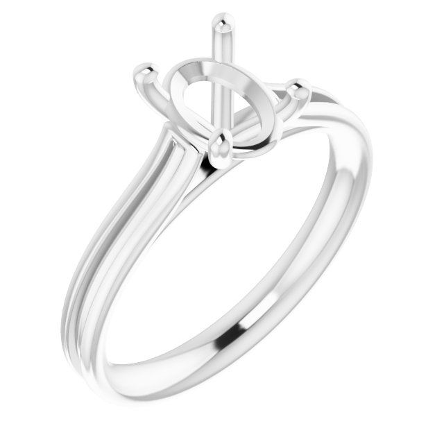 Accented Cathedral Engagement Ring