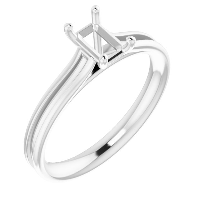 Accented Cathedral Engagement Ring