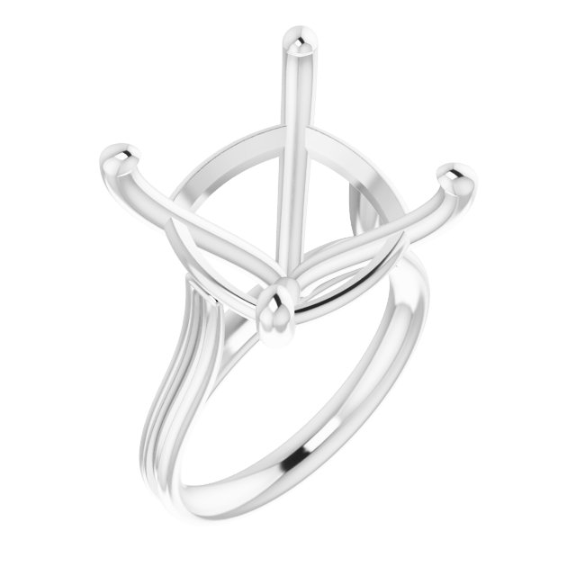 Accented Cathedral Engagement Ring