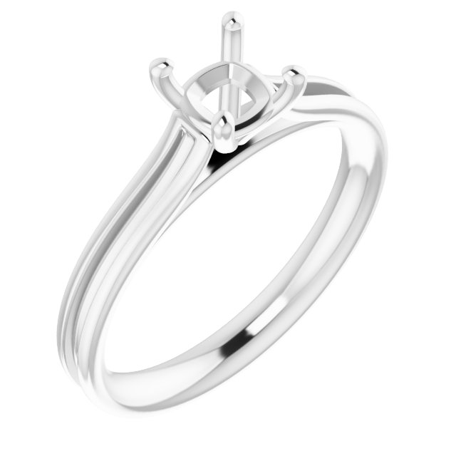 Accented Cathedral Engagement Ring