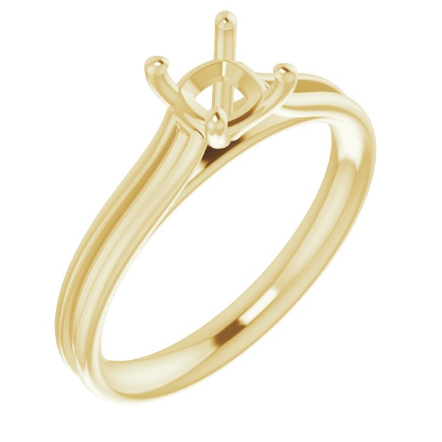 Accented Cathedral Engagement Ring