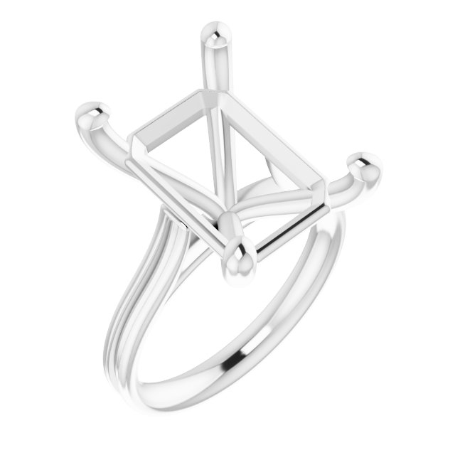 Accented Cathedral Engagement Ring