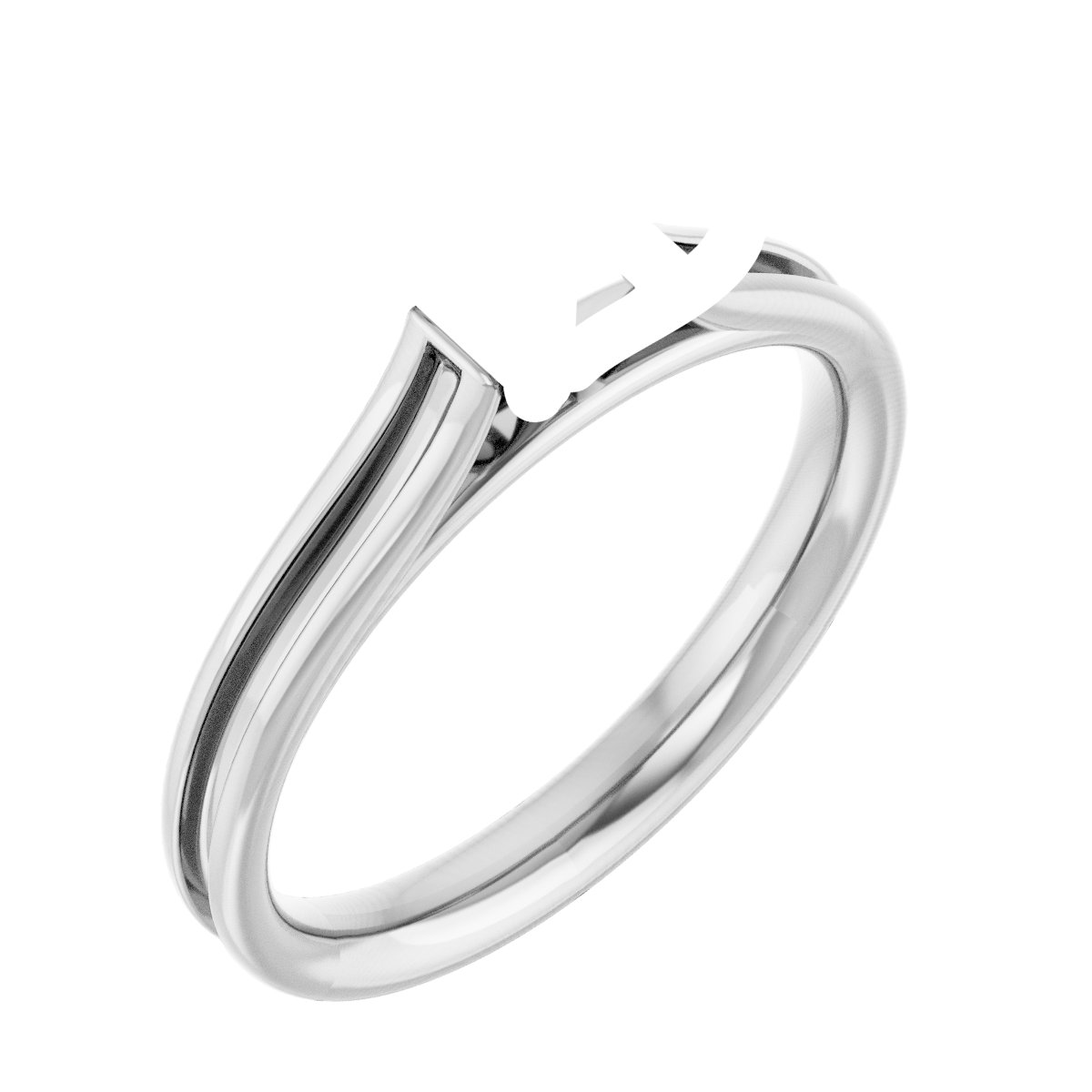 Accented Cathedral Engagement Ring