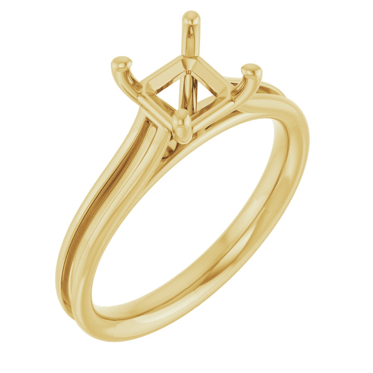 Accented Cathedral Engagement Ring