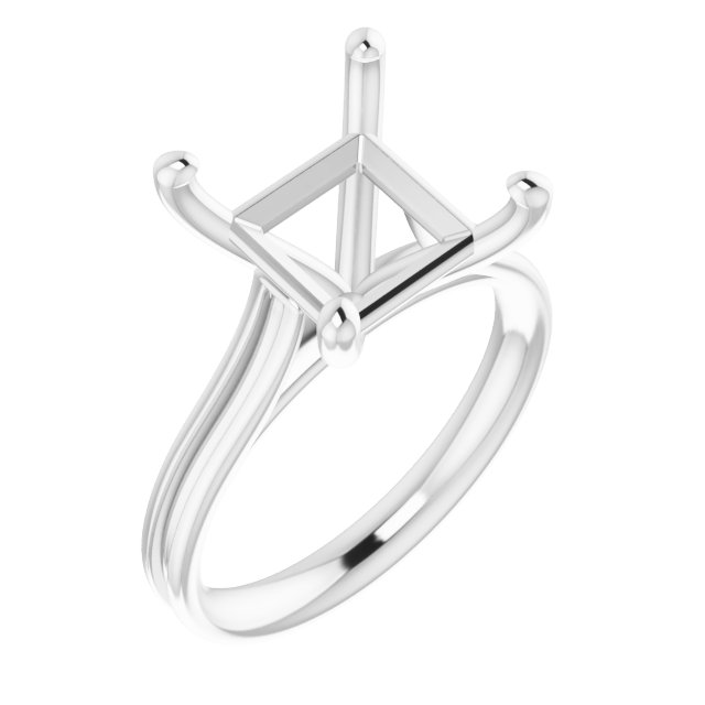 Accented Cathedral Engagement Ring