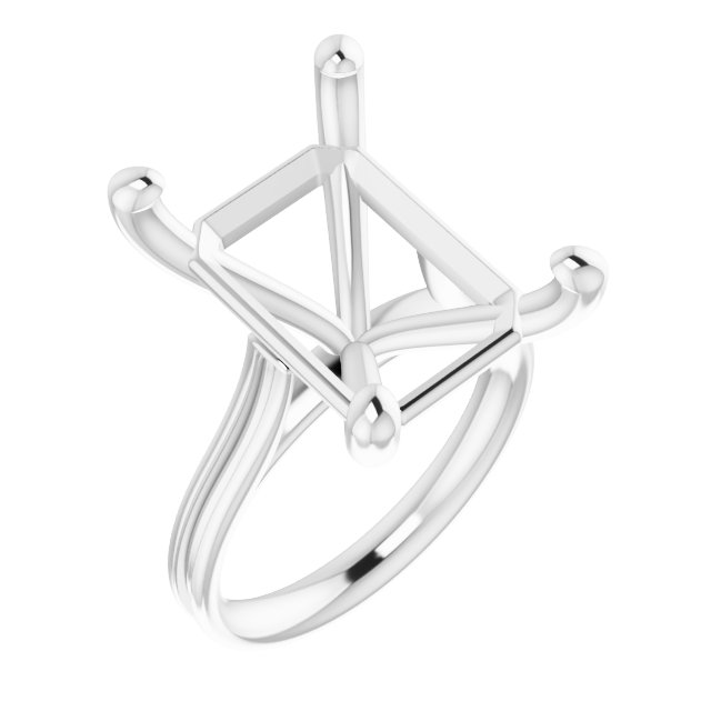 Accented Cathedral Engagement Ring