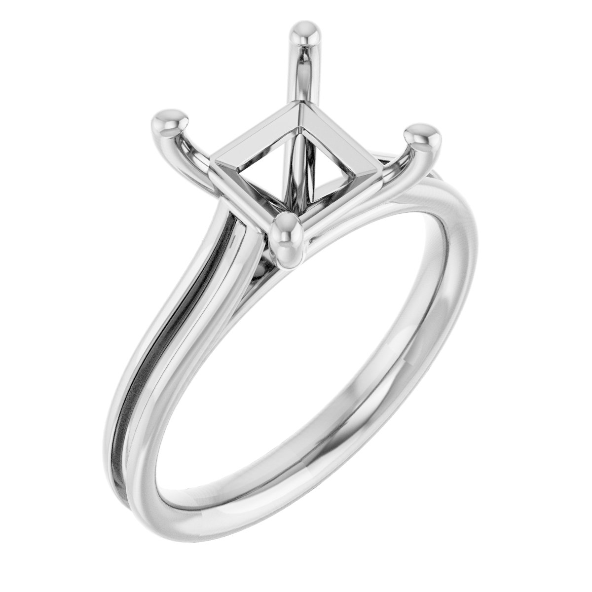 Accented Cathedral Engagement Ring