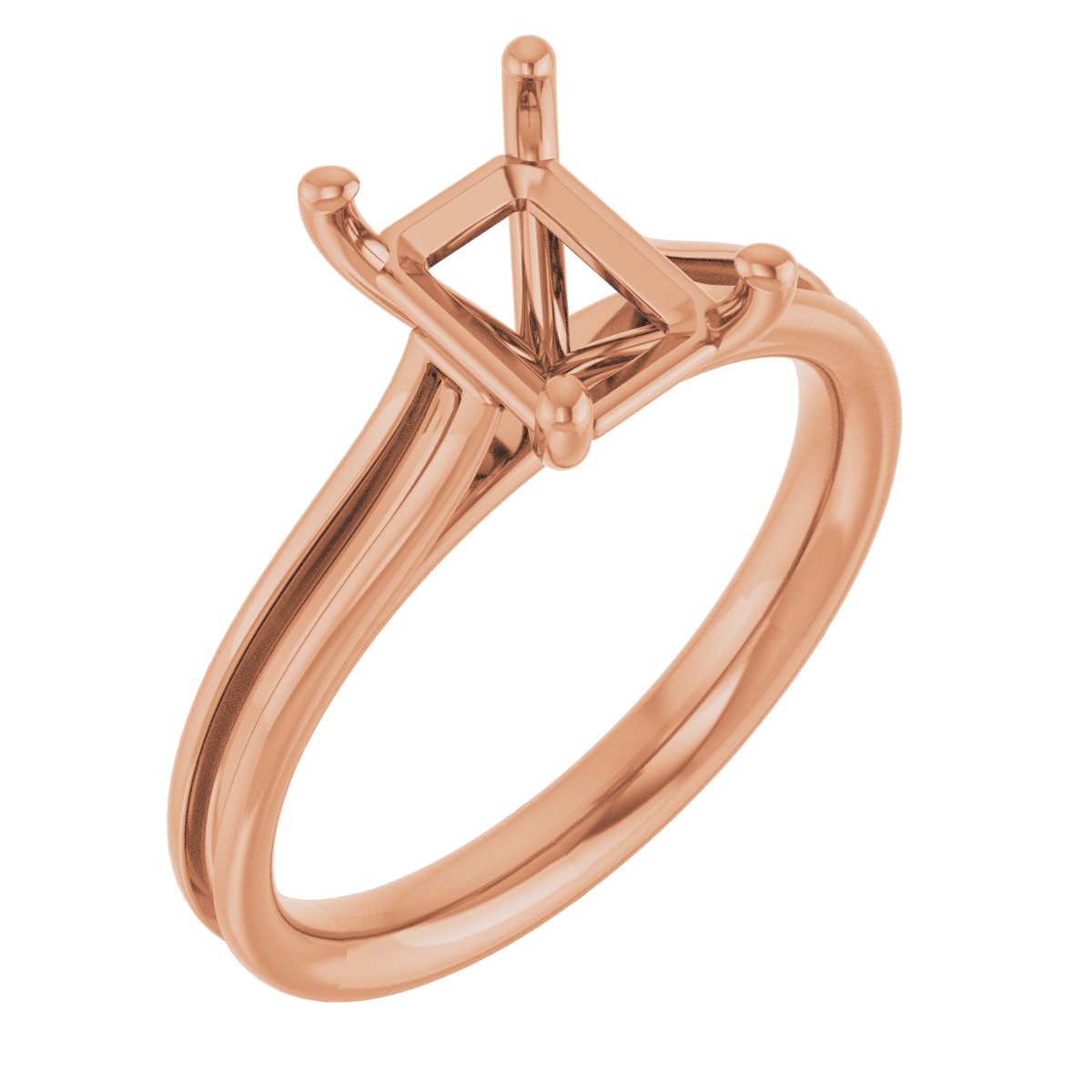 Accented Cathedral Engagement Ring