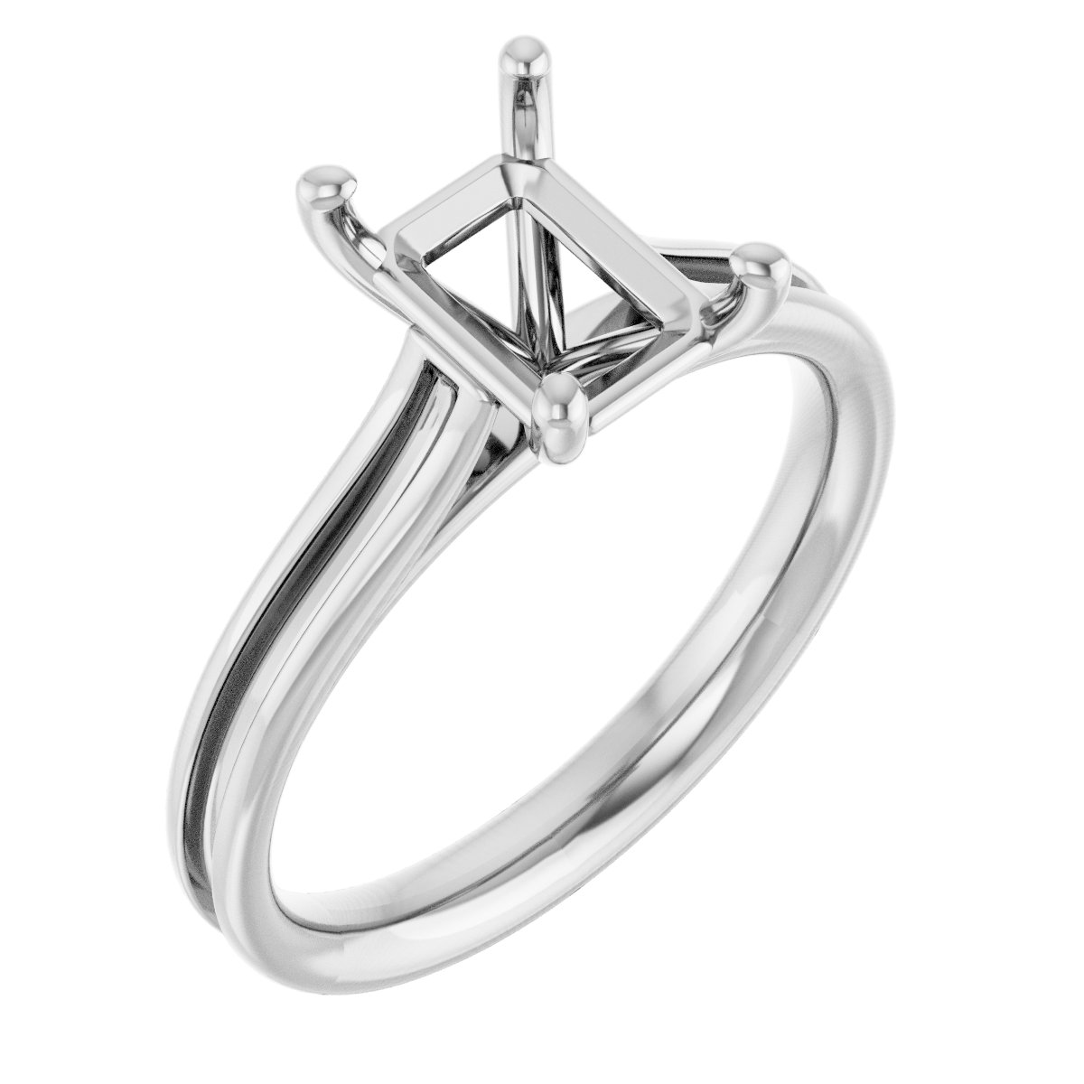 Accented Cathedral Engagement Ring