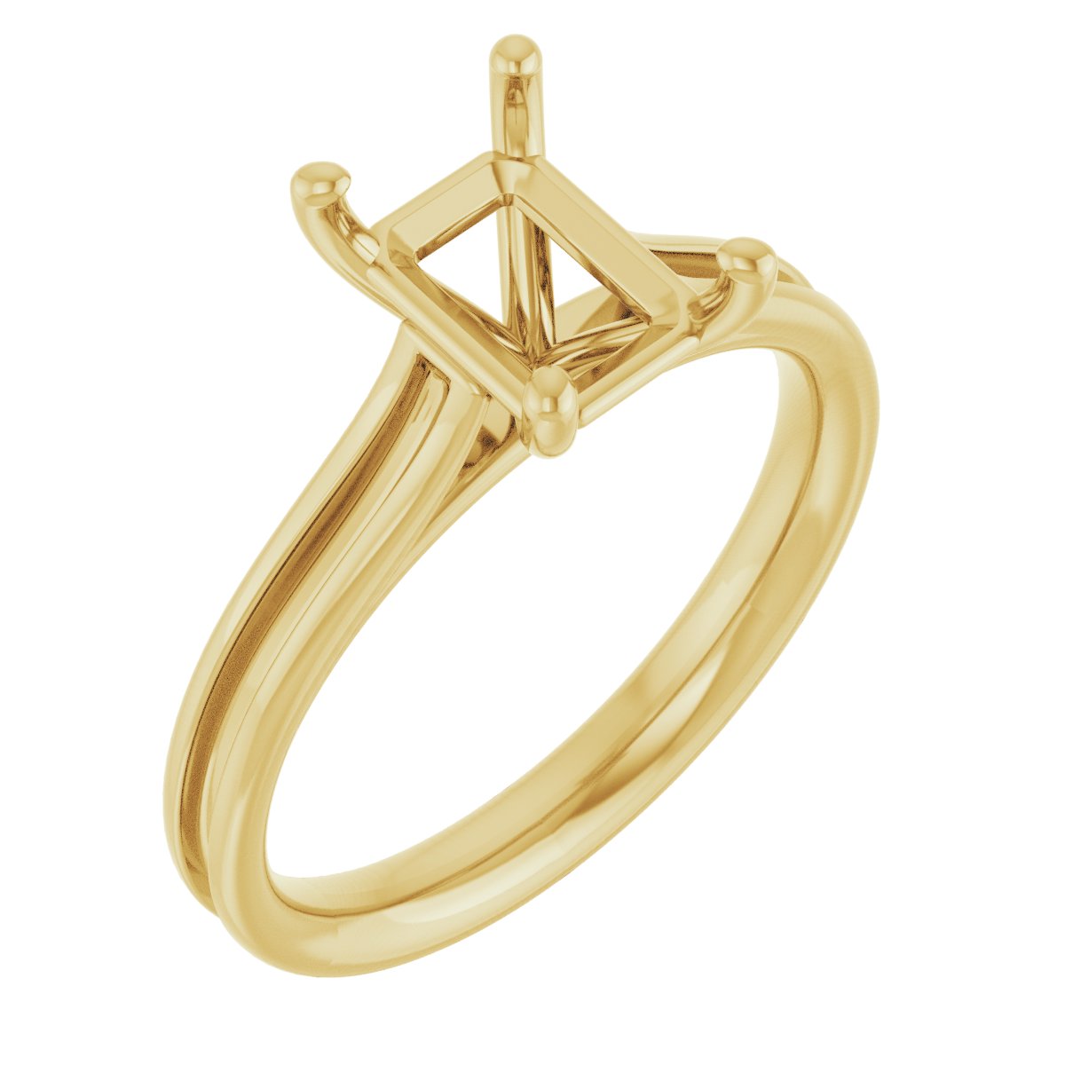 Accented Cathedral Engagement Ring