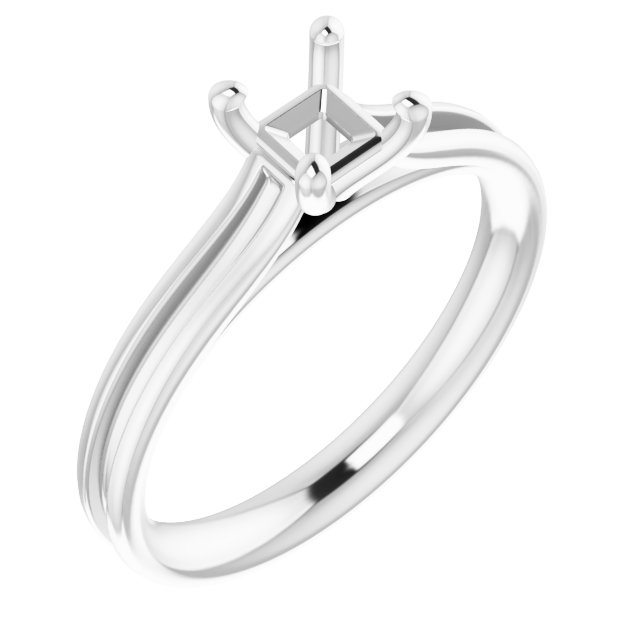 Accented Cathedral Engagement Ring