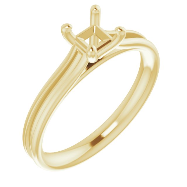 Accented Cathedral Engagement Ring