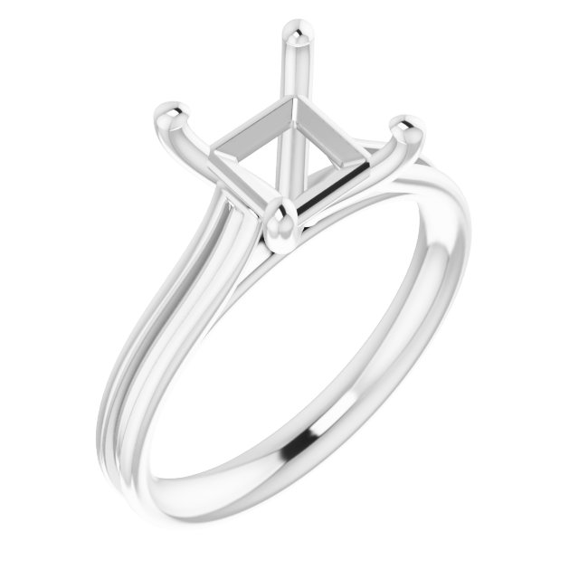 Accented Cathedral Engagement Ring