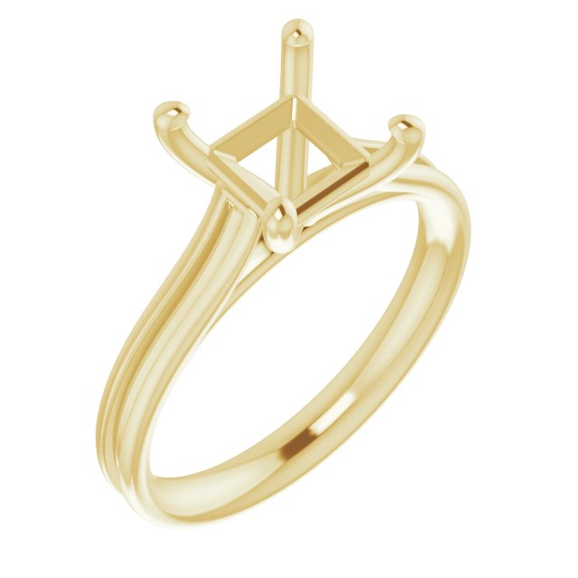 Accented Cathedral Engagement Ring