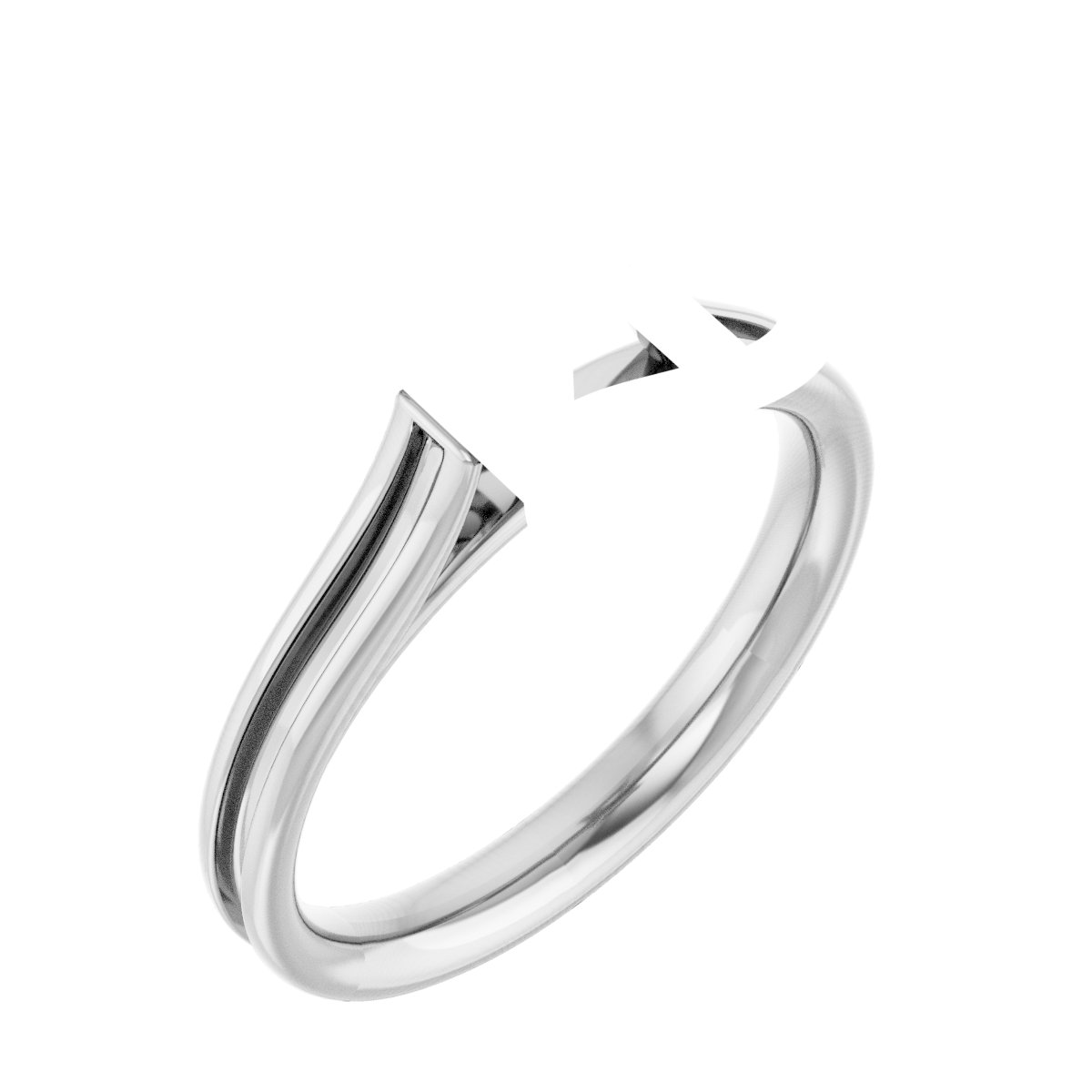 Accented Cathedral Engagement Ring