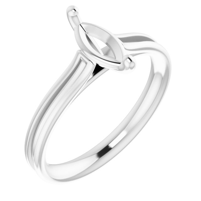 Accented Cathedral Engagement Ring