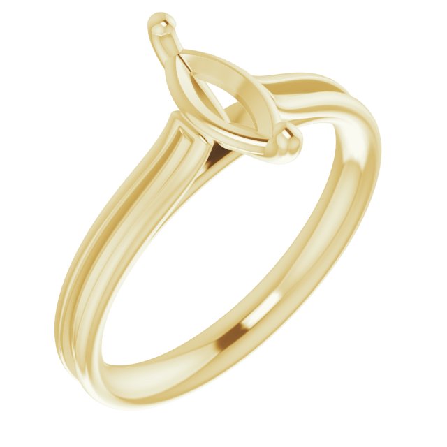 Accented Cathedral Engagement Ring