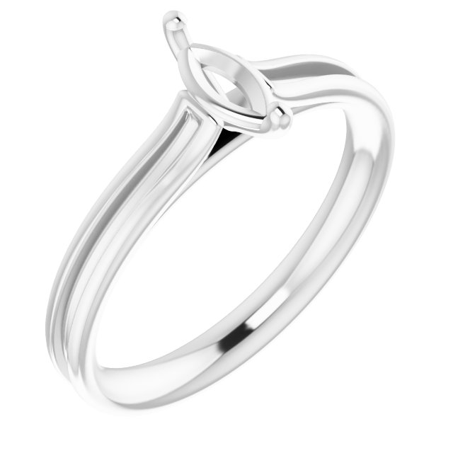 Accented Cathedral Engagement Ring