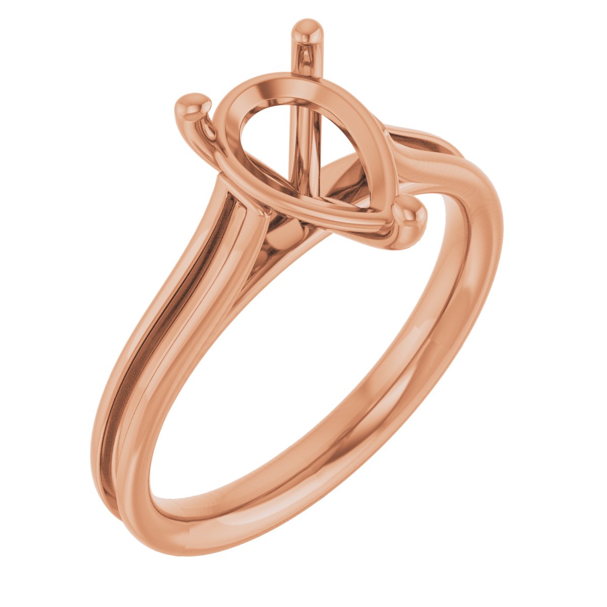 Accented Cathedral Engagement Ring
