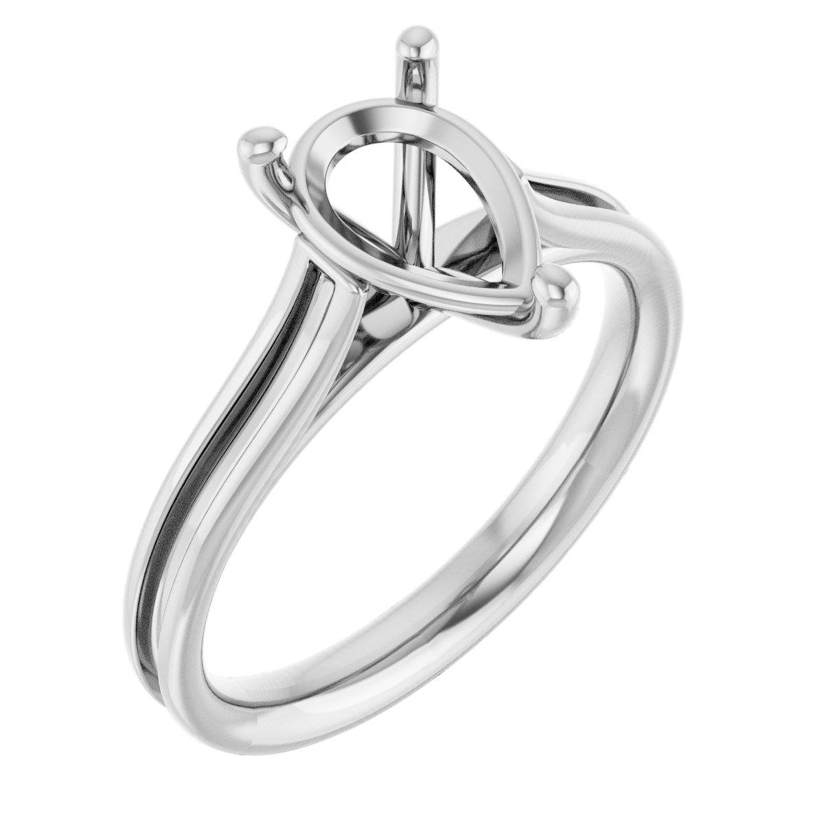 Accented Cathedral Engagement Ring