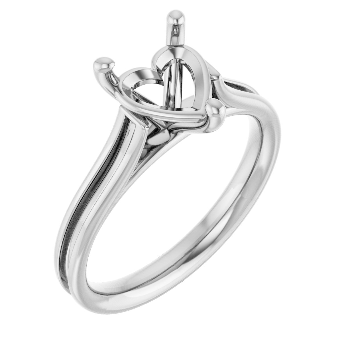 Accented Cathedral Engagement Ring