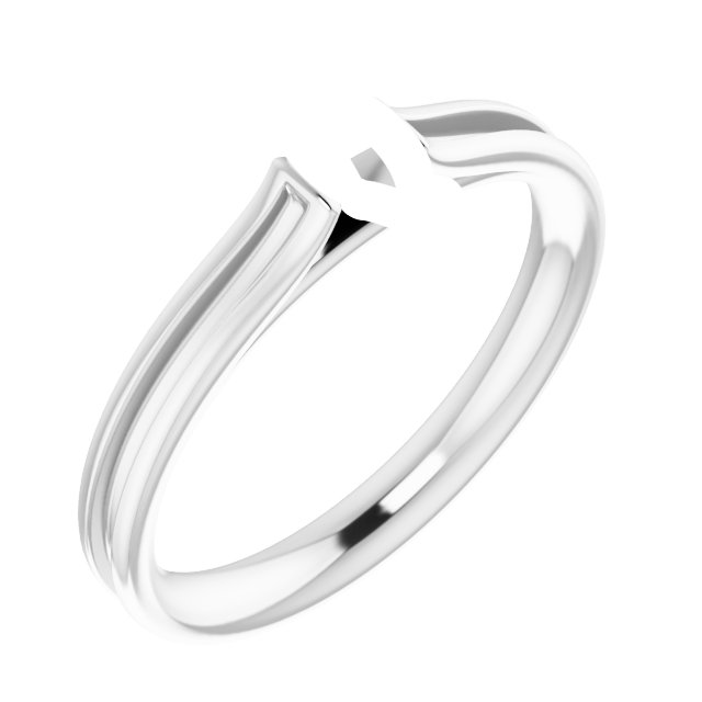 Accented Cathedral Engagement Ring