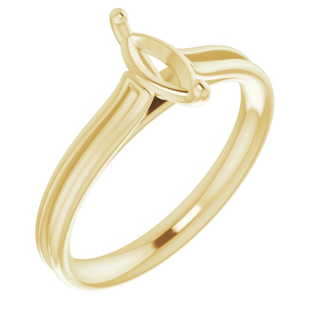 Accented Cathedral Engagement Ring