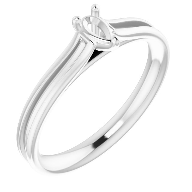 Accented Cathedral Engagement Ring