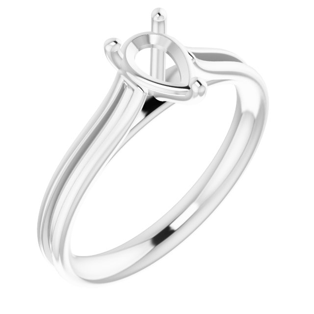 Accented Cathedral Engagement Ring